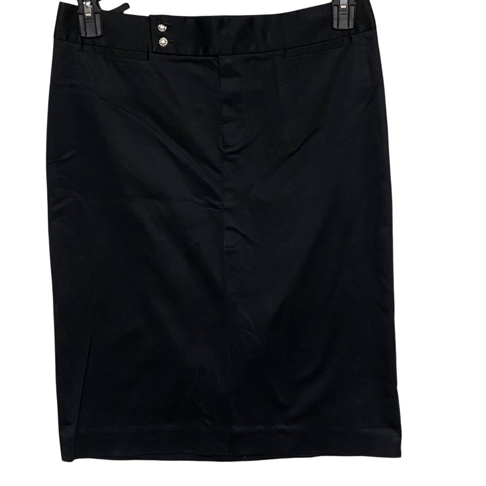 Gap Womens Black Pencil‎ Skirt Stretch Cotton Blend Knee Length Size 6